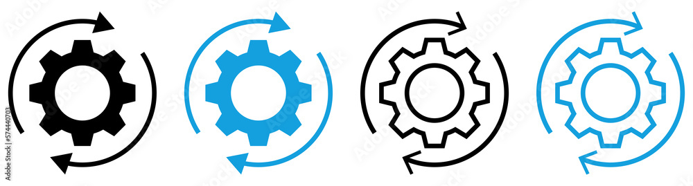Workflow process icons. Symbol for website design, logo, app, UI. Vector illustration, EPS10