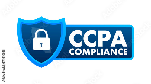 Ccpa, great design for any purposes. Security vector icon. Website information. Internet security. Data protection.