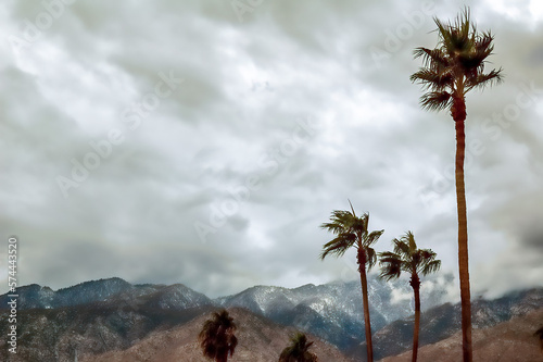 Foreboding clouds over Palm Springs