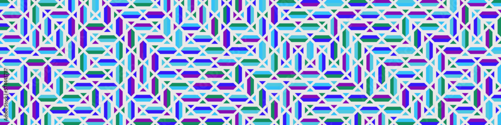Color Rhombus tile tessellation pattern illustration Color Rhombus tile tessellation pattern illustration
