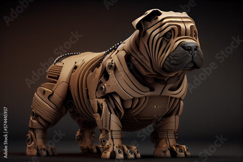 Fantasy Shar Pei robot dog from the future  © 3DArt