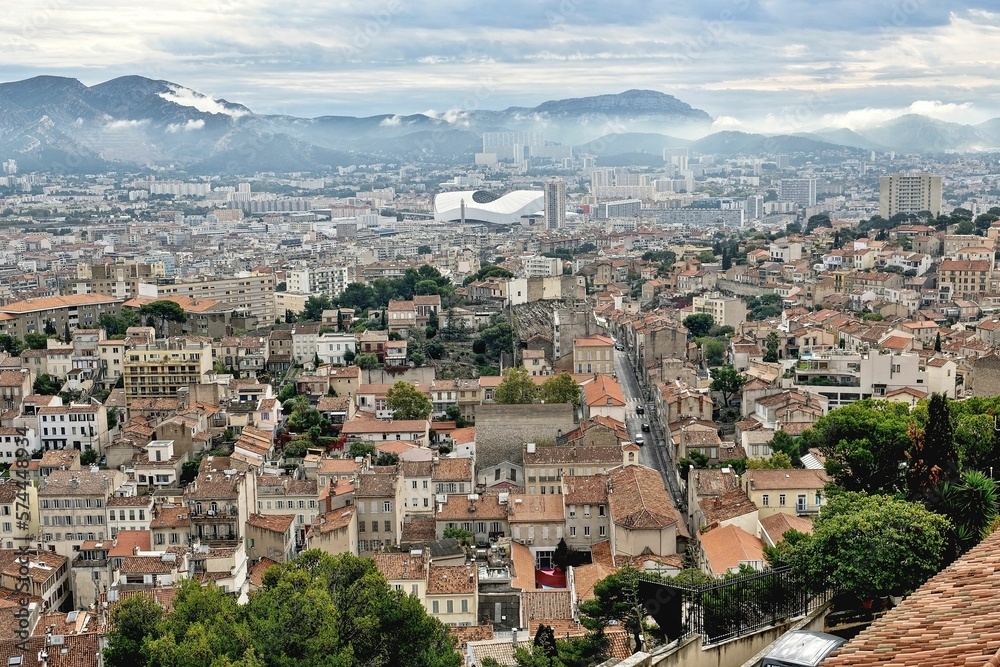 Marseille - panoramic view from the Basilique Notre-Dame de la Garde