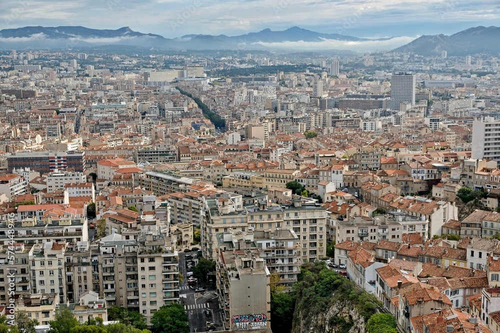 Marseille - panoramic view from the Basilique Notre-Dame de la Garde