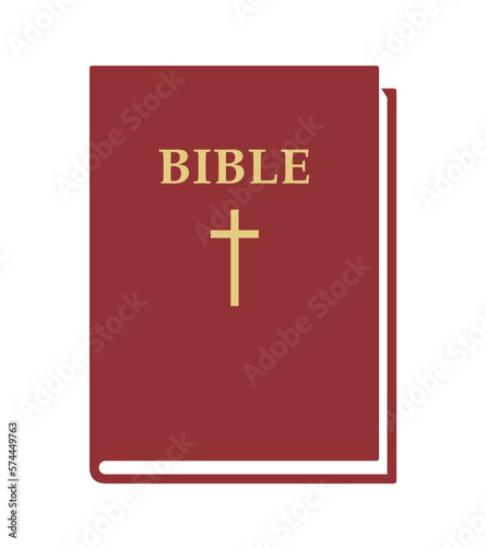 Holy bible - closed book vector illustration isolated on white