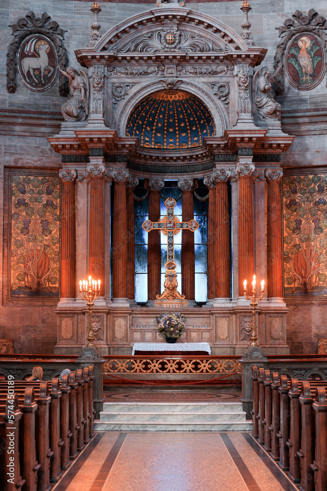 Frederik's Church interior, Copenhagen, Denmark