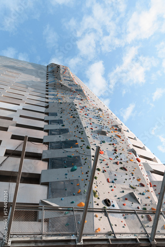 Obraz na płótnie Climbing wall CopenHill, Vindmøllevej, Copenhagen, Denmark w salonie