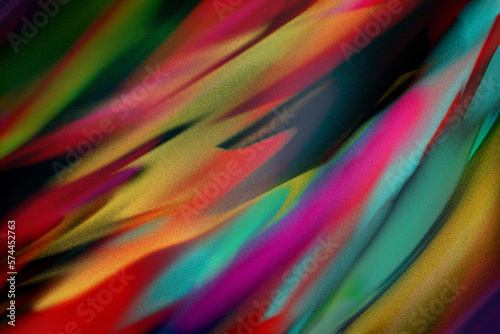 Dynamic Abstract Background. Digital Art. Bright colorful psychic waves with noise. (ID: 574452763)