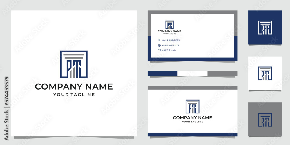 Law Firm With PT Initials Logo Design 2 Law Firm With PT Initials Logo Design 2
