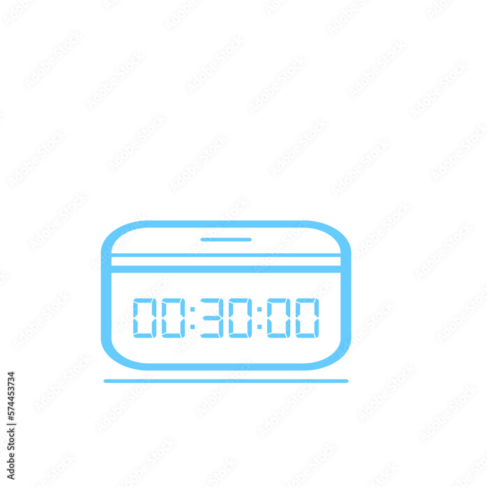 Digital clock icon vector design illustration. Digital clock icon vector design illustration.