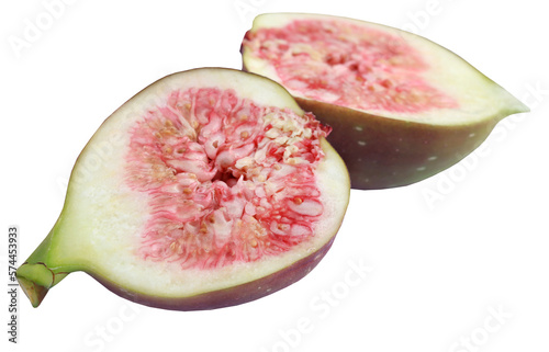 Fresh organic common fig sliced