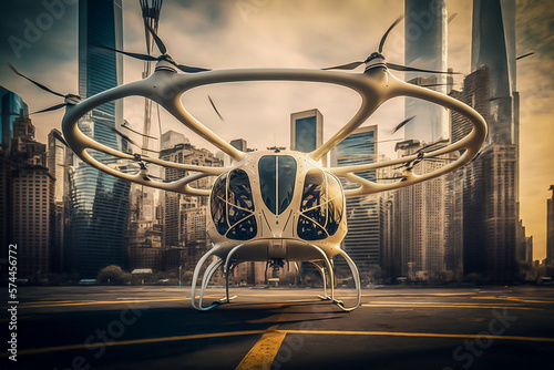 airtaxi, dron personal transport of the future, concept, generative ai