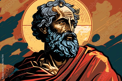 illustration, saint peter apostle, generative ai photo