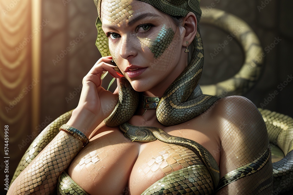 Seductive Reptilian Snake Queen
