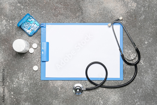 Medical clipboard with blan...