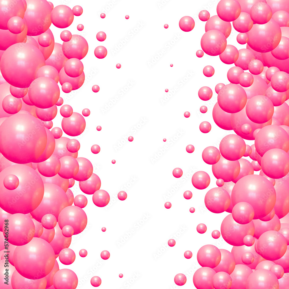 Abstract vector background of pink balloons. Bright design element. eps 10