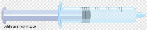 Medical syringe vector illustration without needle and isolated.