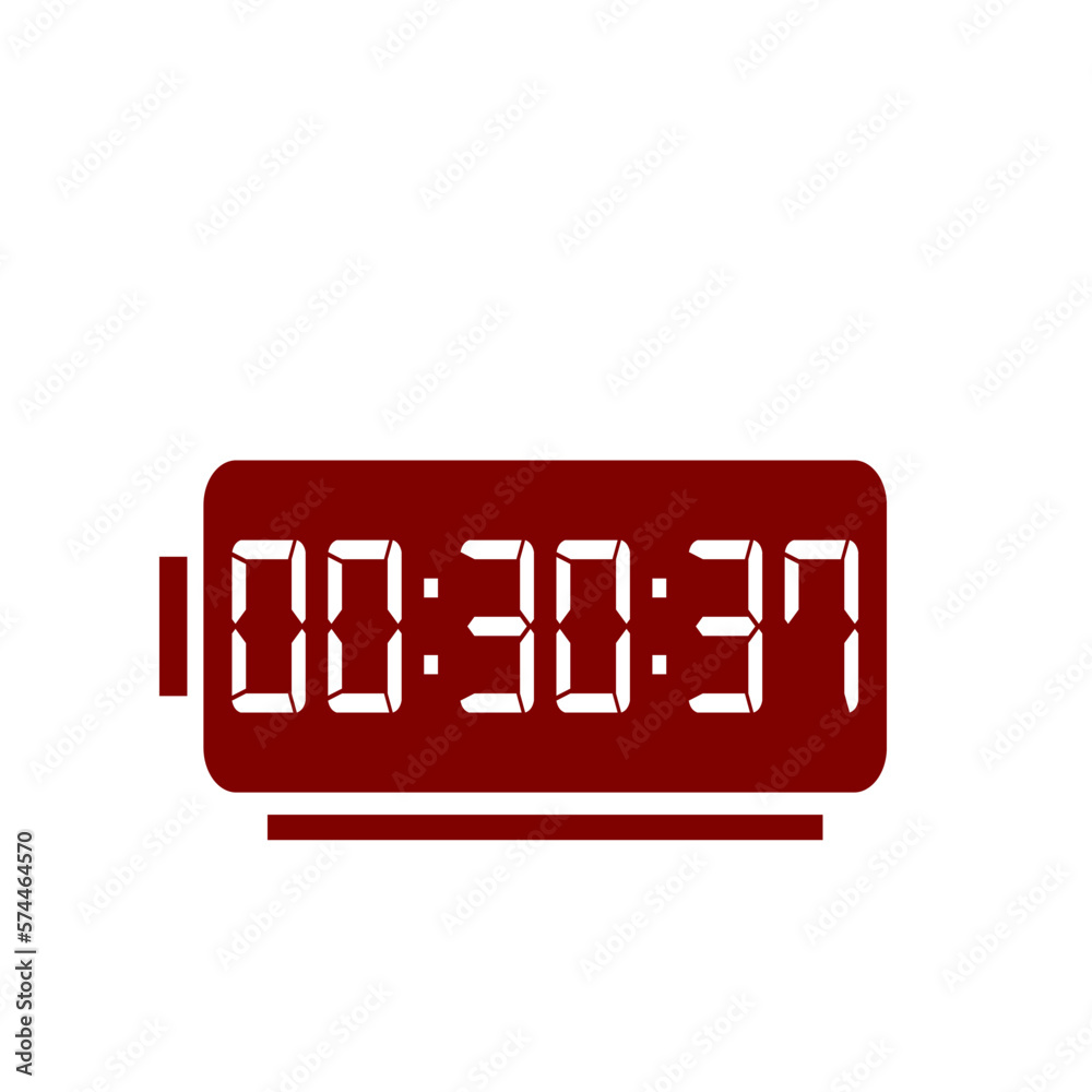 Digital clock number set. Electronic figures. Vector illustration. Digital clock number set. Electronic figures. Vector illustration.