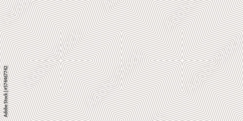 Geometric lines seamless pattern. Abstract vector gray and white texture with chevron, stripes, lines. Optical illusion effect. Stylish modern subtle background. Op art. Repeat decorative geo design