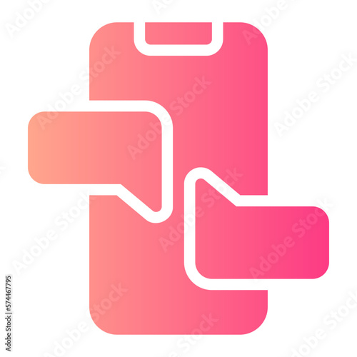 chatting gradient icon