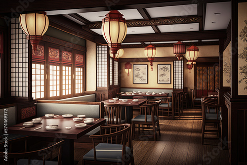Chinese restaurant indoors © Tixel