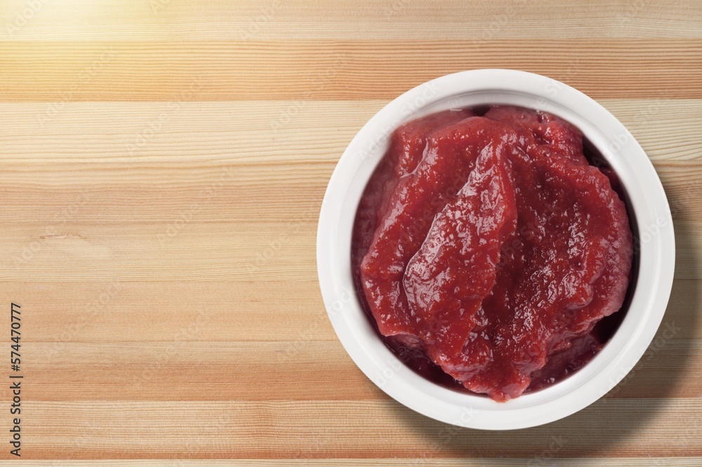 Red hot pepper paste in a bowl Red hot pepper paste in a bowl