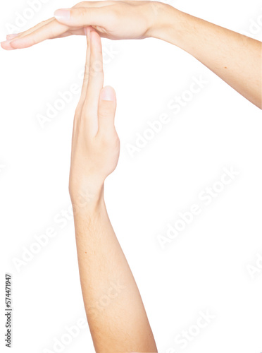 Ręce  pokazujące znak - czas © FotoEston