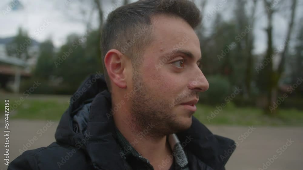 Fresh Air, Natural Beauty, and Modern Technology: A Handsome Young Man with Fair Skin Enjoys a Selfie Video Call Outdoors Using His Smartphone, a Perfect Blend of Contemporary Fresh Air, Natural Beauty, and Modern Technology: A Handsome Young Man with Fair Skin Enjoys a Selfie Video Call Outdoors Using His Smartphone, a Perfect Blend of Contemporary