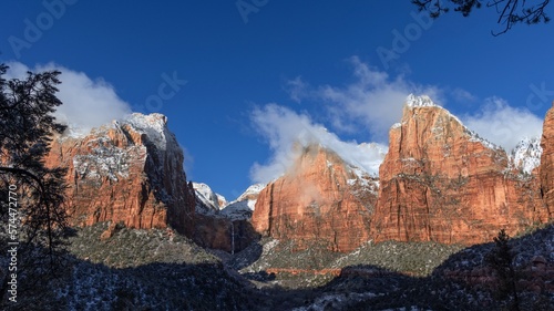 Zion Patriarchs After Winter Storm