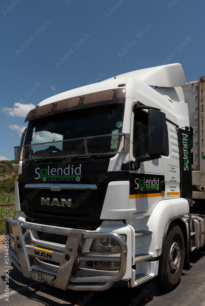 Robertson, Western Cape South Africa. 2023. Drivers cab of a large