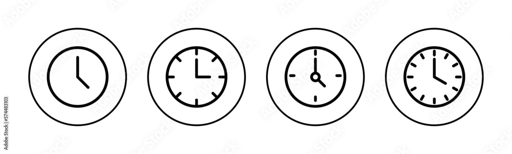 Clock icon vector for web and mobile app. Time sign and symbol. watch icon Clock icon vector for web and mobile app. Time sign and symbol. watch icon