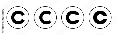Copyright icon vector for web and mobile app. copyright sign and symbol
