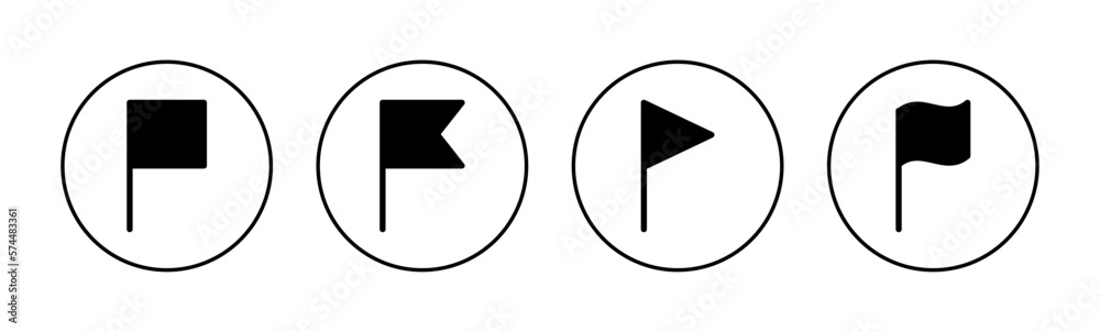 Flag icon vector for web and mobile app. Gps location pin map. Location marker symbol.