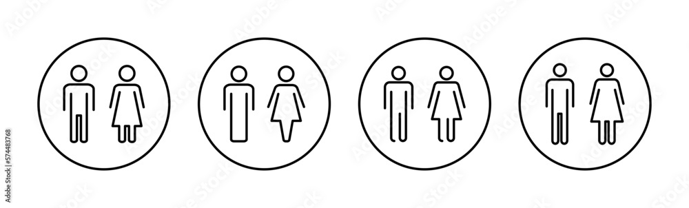 Man and woman icon vector for web and mobile app. male and female sign and symbol. Girls and boys Man and woman icon vector for web and mobile app. male and female sign and symbol. Girls and boys