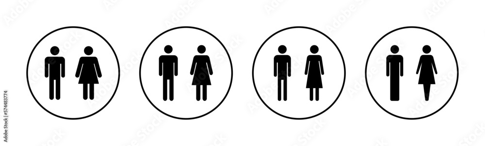 Fototapeta premium Man and woman icon vector for web and mobile app. male and female sign and symbol. Girls and boys