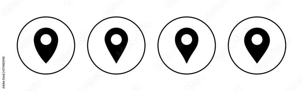 Pin icon vector for web and mobile app. Location sign and symbol. destination icon. map pin