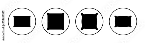 Pillow icon vector for web and mobile app. Pillow sign and symbol. Comfortable fluffy pillow