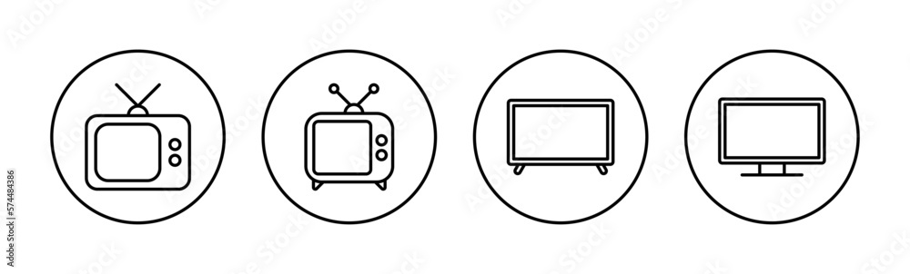 Tv icon vector for web and mobile app. television sign and symbol Tv icon vector for web and mobile app. television sign and symbol