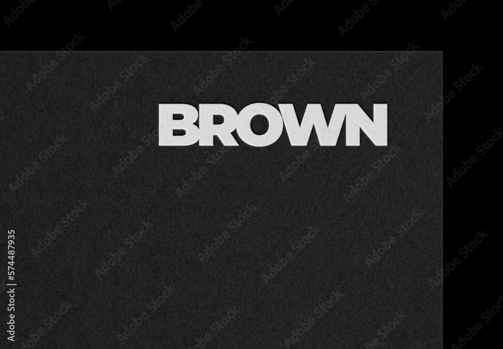 Logo Mockup Embossed Debossed Paper Textrure Template Effect Stock Template Adobe Stock