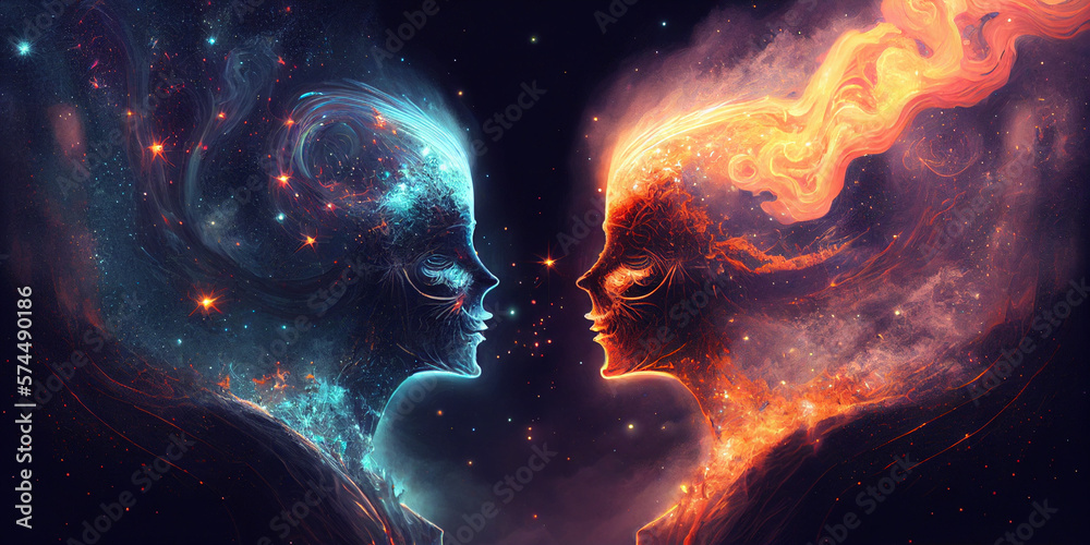 Cosmic lovers. Ai generated art Cosmic lovers. Ai generated art