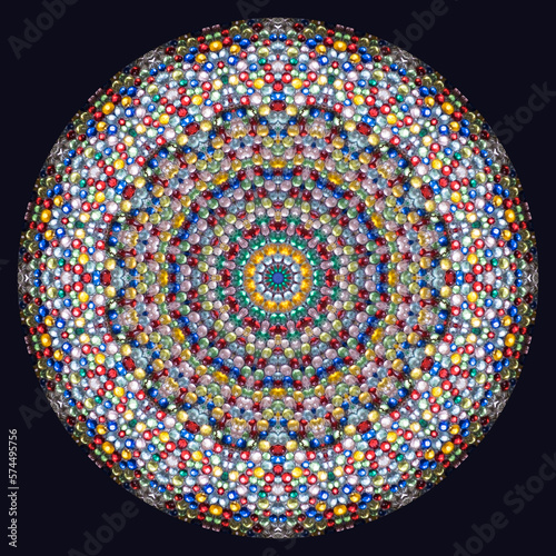 colorful jeweled kaleidoscope design