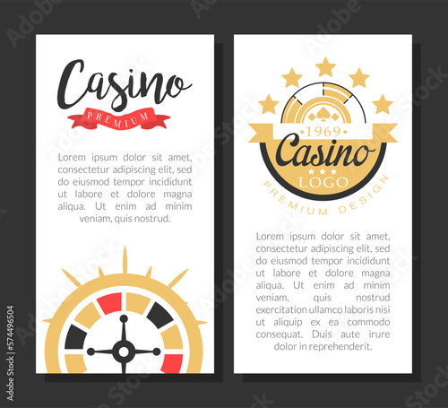 Casino Flyer or Vertical Poster Design as Tournament Invitation Vector Template