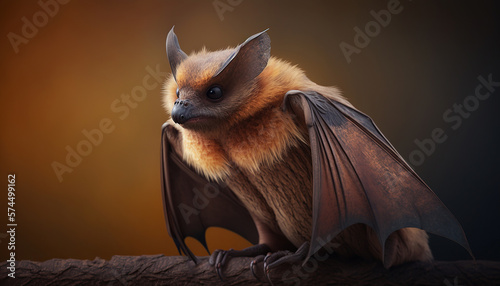 A close-up of a fierce-looking bat © klarkz