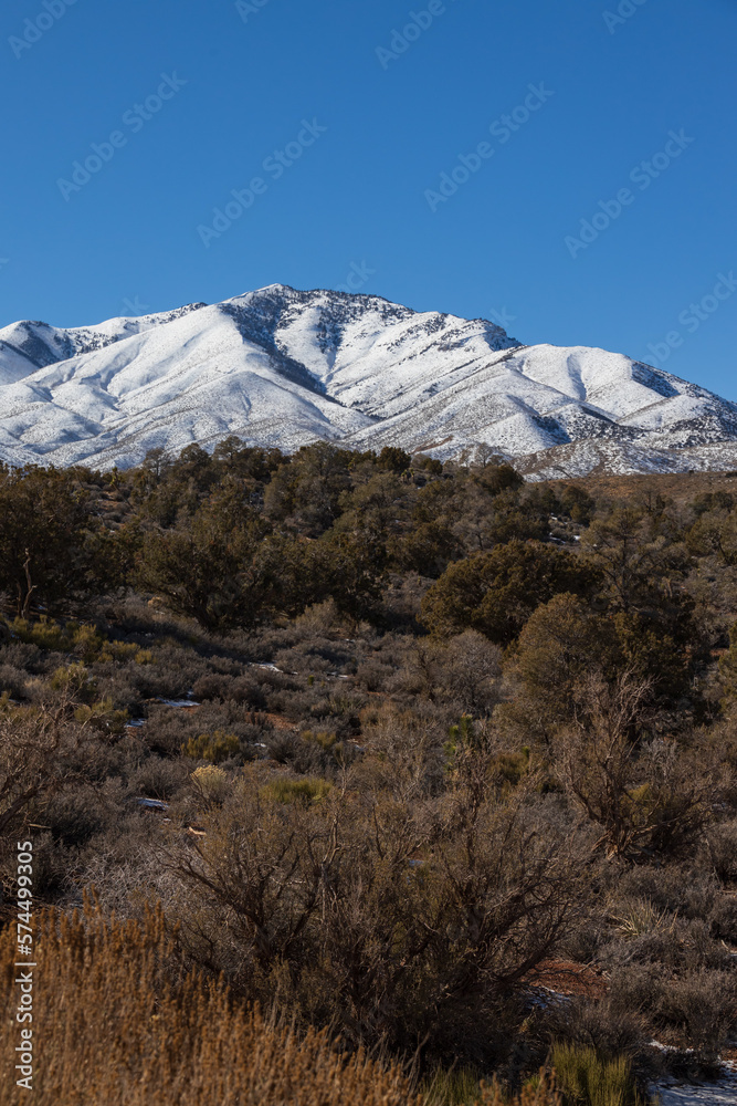 Snow covered mountains at Spring Mountain National Recreation Area, Nevada Snow covered mountains at Spring Mountain National Recreation Area, Nevada