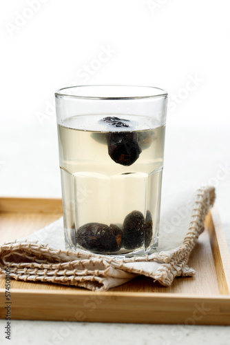 Nabeez Water or Dates Fruit Kurma Infused Water for Ramadan Suhor. photo