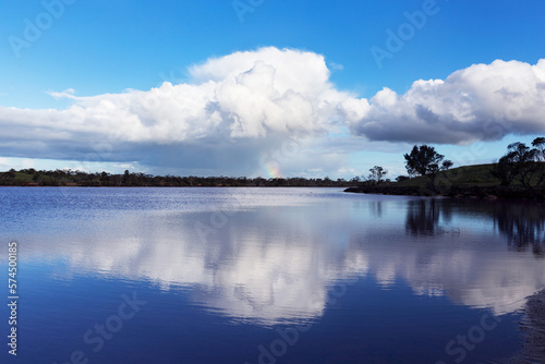 Fototapeta Naklejka Na Ścianę i Meble -  reflection of clouds on the lake