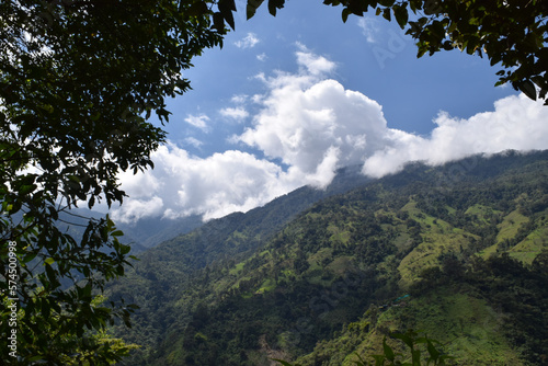 clouds in the mountains