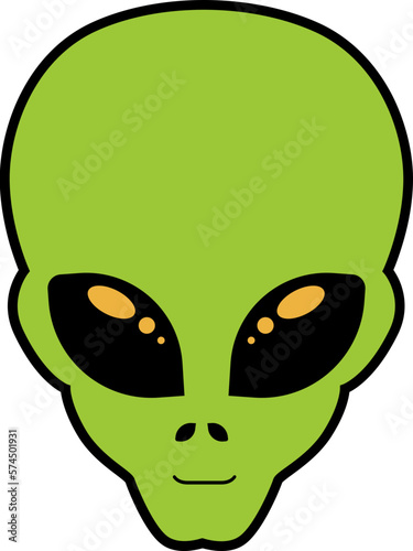 Alien’s head illustration