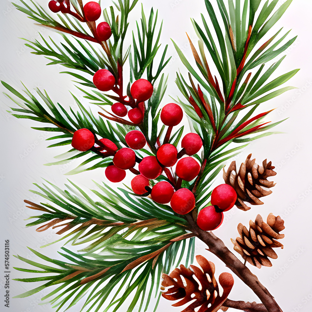 Obraz premium Holly and Pine