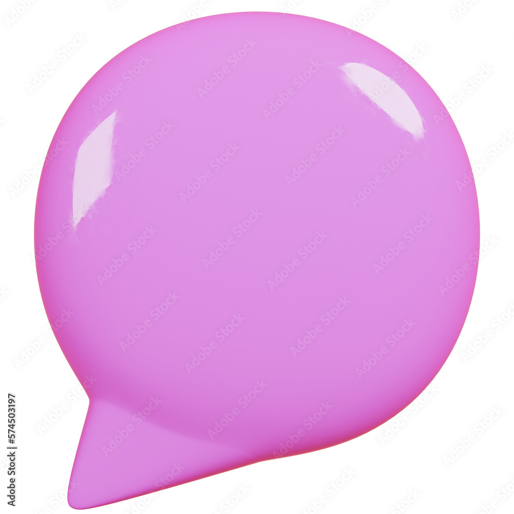 Obraz premium Chat Speech Bubble Communication.Comment Social media online concept.3D render Illustration.