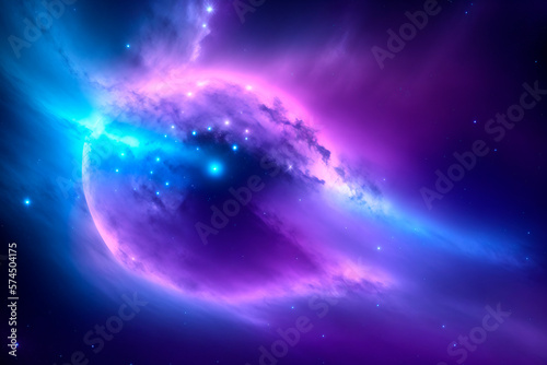 nebula in deep space concept. Generative ai